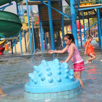 Semprot Aqua Park Peralatan Hedgehog Berbentuk Air Playground Dengan Raining
