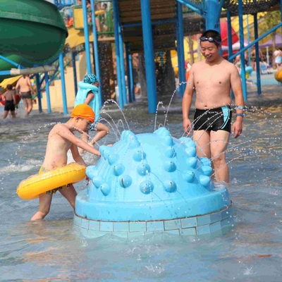 Semprot Aqua Park Peralatan Hedgehog Berbentuk Air Playground Dengan Raining