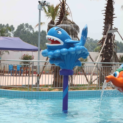 Hiburan Anak / Dewasa luar Permainan Air Whale Semprotkan Water Park Equipment / Disesuaikan