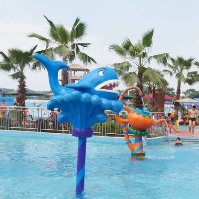 Hiburan Anak / Dewasa luar Permainan Air Whale Semprotkan Water Park Equipment / Disesuaikan