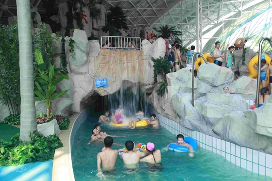 Panjang berbeda Water Park Lazy River Peralatan Pompa Listrik Komersial Gunakan