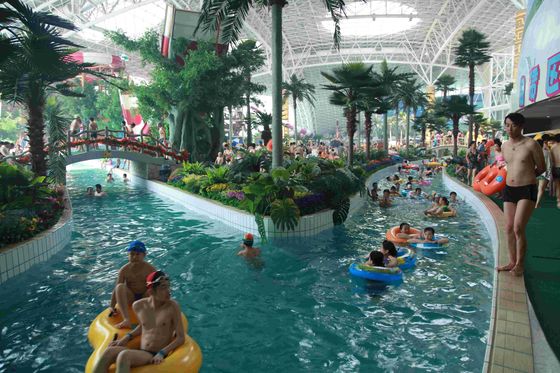 Kuat Besar Water Park Lazy River / Galvanized Carbon Steel Pendukung