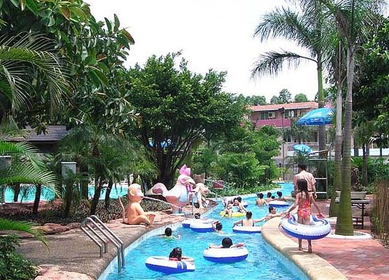 Kuat Besar Water Park Lazy River / Galvanized Carbon Steel Pendukung