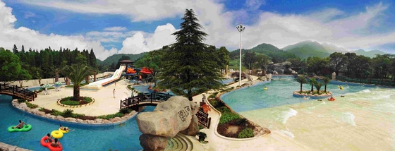 Panjang berbeda Water Park Lazy River Peralatan Pompa Listrik Komersial Gunakan