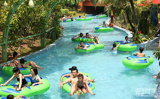 Panjang berbeda Water Park Lazy River Peralatan Pompa Listrik Komersial Gunakan