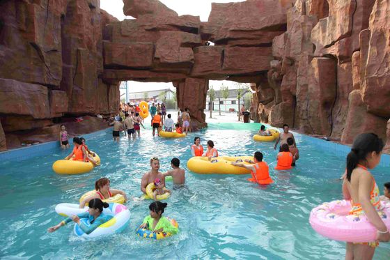 Peralatan Lazy River Fiberglass Kustom dengan Kontrol PLC dan Filtrasi Stainless Steel untuk Taman Air