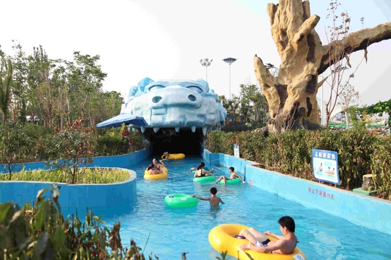 Disesuaikan Besar Water Park Lazy River Water Park Taman / Fiberglass Slides