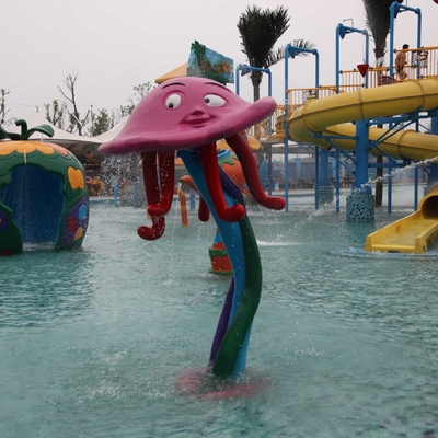 Disesuaikan Octopus Semprot Taman Peralatan Fiberglass Air Taman Untuk Anak-Anak