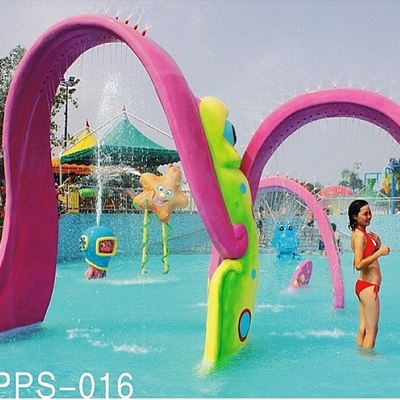 Disesuaikan semprot Aqua bermain air permainan, peralatan Fiberglass Water Park