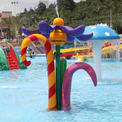 Kolam keluarga hiburan semprot melengkung pintu, Aqua Park peralatan untuk 5-10 orang