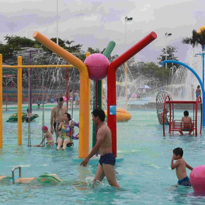 Disesuaikan semprot ikon air warna kolom Aqua bermain, Aqua Park peralatan untuk anak-anak dewasa