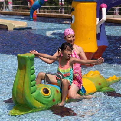 Semprot Crocodile Aqua Bermain Air Sprayground Peralatan untuk Water Park