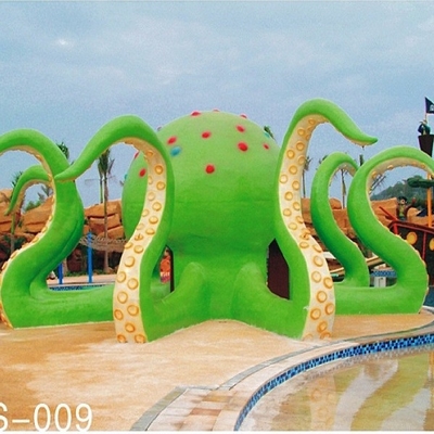 Colorful Octopus Air Peralatan Playground 6100 * 6100 * 5000 Untuk Rekreasi Keluarga