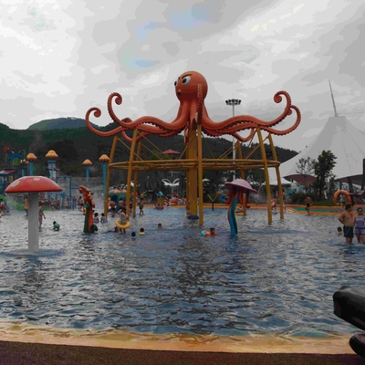 Colorful Octopus Air Peralatan Playground 6100 * 6100 * 5000 Untuk Rekreasi Keluarga