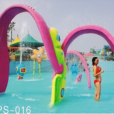 Fiberglass Air Playground Equipmentv Semprot Shell Aqua Bermain Fiberglass Sprayground