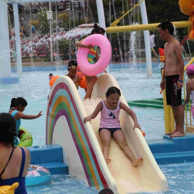 Fiberglass Water Slides kolam renang di Medium Air Playground 3200 * 2700 * 1300