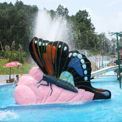 Kolam Renang Berwarna-warni Seluncuran air, Anak-anak Butterfly Outdoor Water Slides Games untuk Water Park