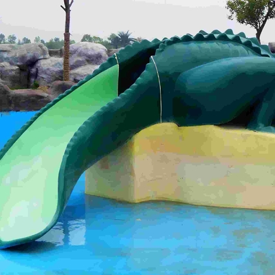 Water Park Peralatan Crocodile Slide, Commercial Kecil Fiberglass air Slide