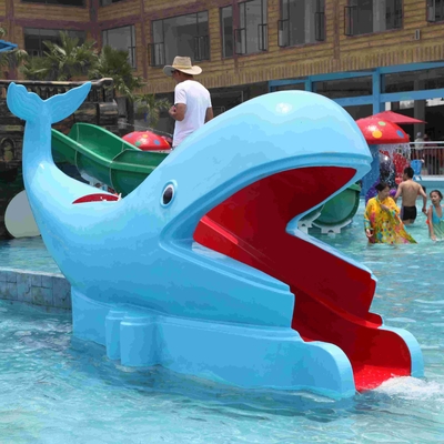 Di luar Kolam Air Slides Taman Air Paus Bentuk Kartun Kolam Renang Anak-Anak Air untuk Taman Air Anak-Anak