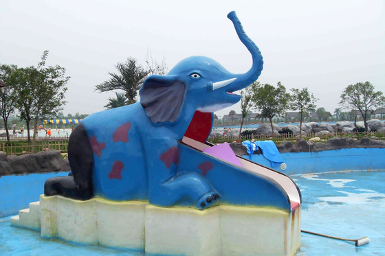 Kartun Berbentuk Fiberglass Air Renang Slides untuk Mini Anak Water Park