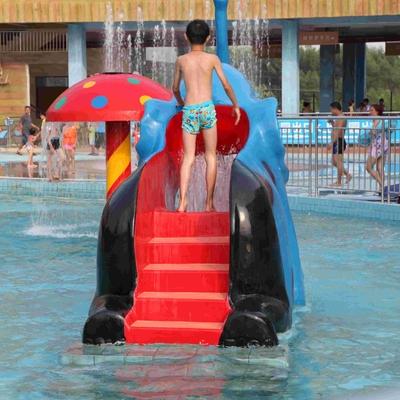 Kartun Berbentuk Fiberglass Air Renang Slides untuk Mini Anak Water Park