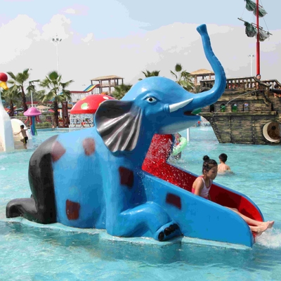 Kartun Berbentuk Fiberglass Air Renang Slides untuk Mini Anak Water Park