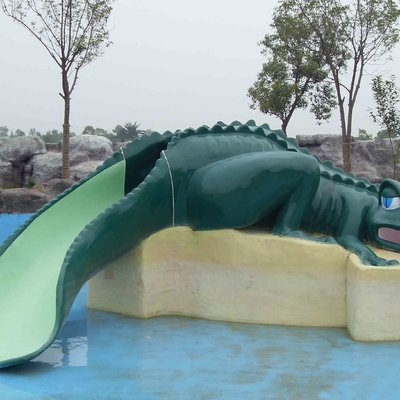 Kids &#39;Air Kecil Renang Slides, Fun Water Park Fiberglass Crocodile Slide