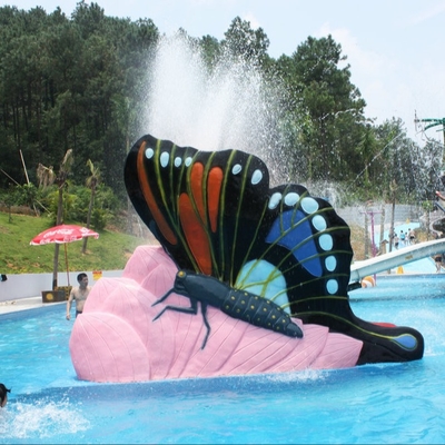 Indoor Air Playground Equipment Anak Air Renang Slides Kupu-kupu Fiberglass