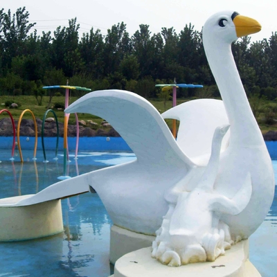 Disesuaikan Cygnet Slide permainan untuk anak-anak, Kolam Renang Fiberglass kecil air slide