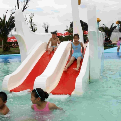 Taman air peralatan angsa kecil anak-anak air Slide, Fiberglass kolam air slide untuk anak-anak