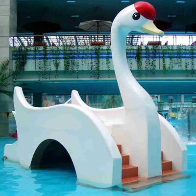 Taman air peralatan angsa kecil anak-anak air Slide, Fiberglass kolam air slide untuk anak-anak
