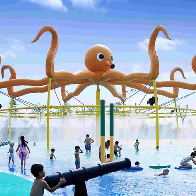 Disesuaikan terbuka Octopus Semprot Untuk Aqua Mainkan Water Park Produk Fiberglass Peralatan