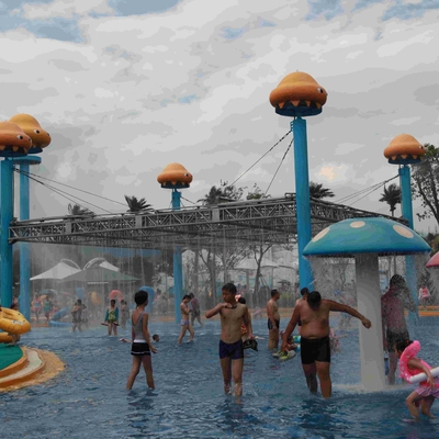 Struktur ubur-ubur Dunia terbuka Aqua Mainkan Water Park Peralatan Untuk Interaksi Keluarga