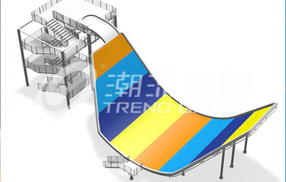 Fiberglass Water Park Equipment Dua Orang Kuda swing Air Dewasa Slide untuk Aqua Park
