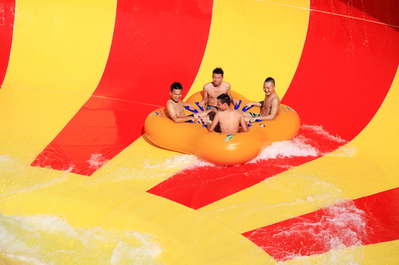 16m Platform Fun Aqua Park Air Fiberglass Meluncur Luncuran Air Giant Space