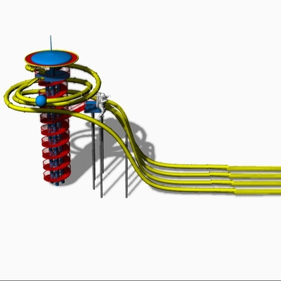 Komersial dewasa air slide plastik combinantion waterpark produk / Fiberglass Slides