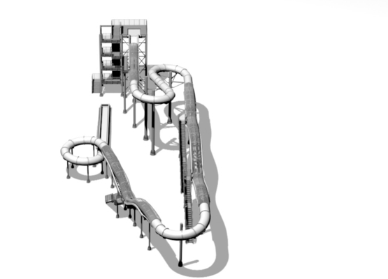 Extraterrestrial Fiberglass super tube Slide Jatuh Bebas Menara Rides (HT-52)