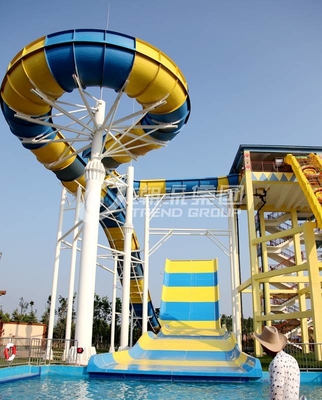 Funnuy Custom Water Slides, Taman Hiburan Boomerang Aqua Slide Untuk 2 Orang Family Fun