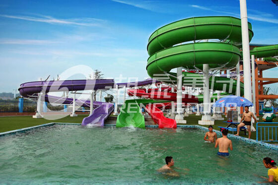 Slide raksasa Water Park Aksesori Fiberglass Air dengan 10.8m Landasan Tinggi untuk Outdoor / Indoor Aqua Park