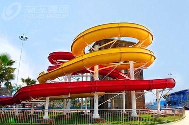 Lucu Stainless Steel Tutup Spiral Slide 11m Latform Tinggi, 6-8mm Slide Tubuh