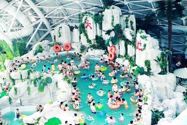 Fiberglass Aqua Park Peralatan Untuk Hotel Lazy River, Keluarga Pada Summer Vacation di Aqua Park