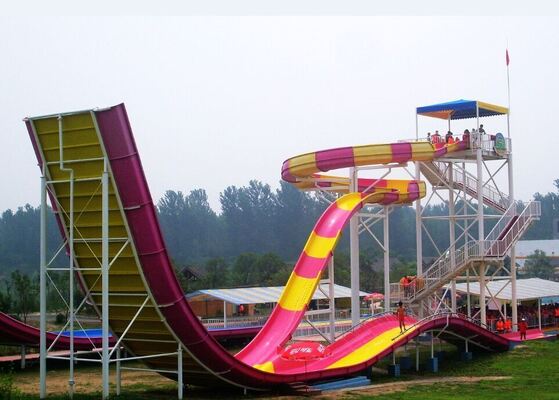Seluncuran air U-Turn 2 Orang dengan Sensasi Wall-Ride 13m, Kapasitas 480 pengendara/jam, dan Jejak Kaki Kompak 21x58m