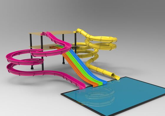Slide Air Spiral Multi Lane yang Disesuaikan untuk Taman Air - Produsen Audit SGS