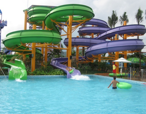 Slide Air Spiral Multi Lane yang Disesuaikan untuk Taman Air - Produsen Audit SGS
