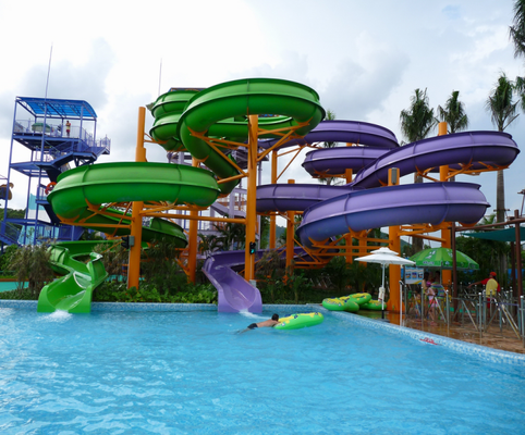Slide Air Spiral Multi Lane yang Disesuaikan untuk Taman Air - Produsen Audit SGS