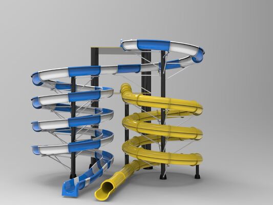 Slide Air Spiral Multi Lane yang Disesuaikan untuk Taman Air - Produsen Audit SGS