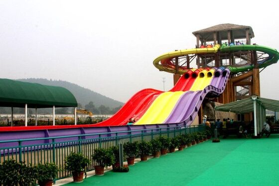Octopus Slide - 6 Jalur Balap Slide Air Multi-Lane dengan Platform yang dapat disesuaikan dan Mengendarai Mat