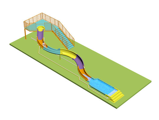 Slide Air Spiral Anak-anak Untuk Bahan Serat Kaca Taman Air