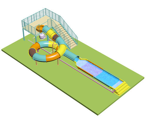 Slide Dekat Anak-anak Slide Air Untuk Aqua Park Fiberglass Material