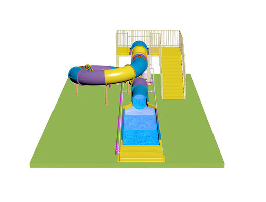 Slide Dekat Anak-anak Slide Air Untuk Aqua Park Fiberglass Material